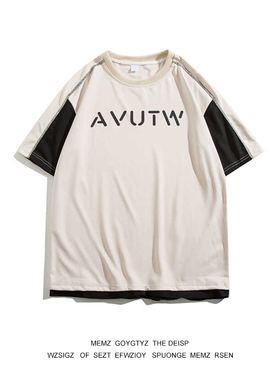 新款白色百搭短袖女夏季新款情侣装美式复古半截袖insT恤上衣潮流