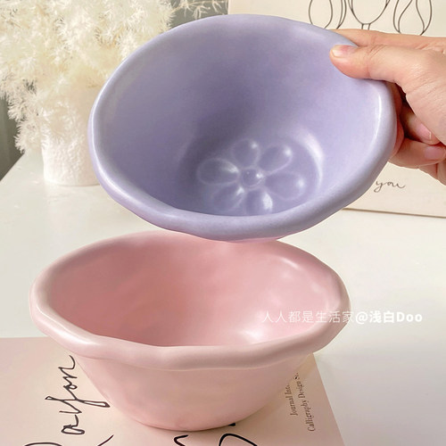 糖果色陶瓷甜品碗好心情的一天