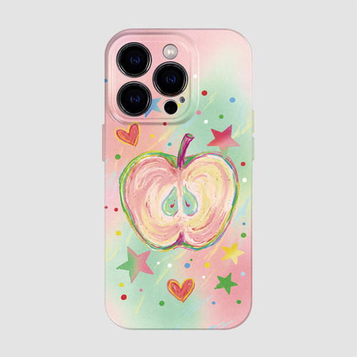 多巴胺粉绿渐变彩虹苹果适用iPhone17苹果16promax手机壳15小众童趣14全包13华为Mate70防摔P90pro保护套耐脏