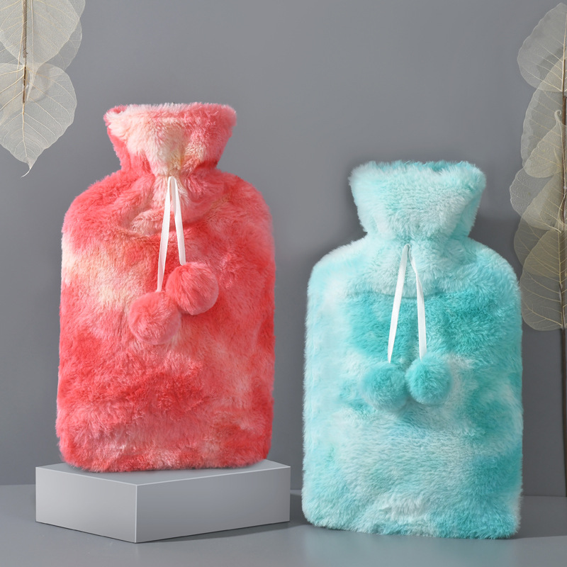 新款毛绒热水袋防爆注水学生暖水手袋可爱迷你暖手宝便携包袋