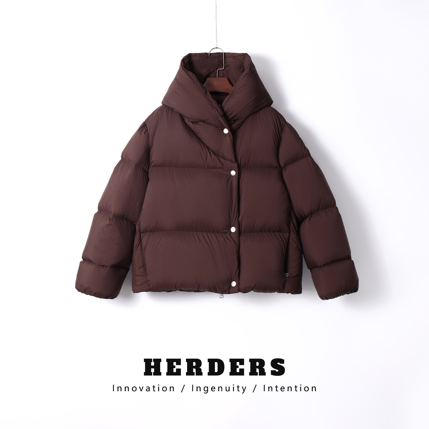 【粉红九周年专享】纯天然白鹅绒羽绒服外套女 32262