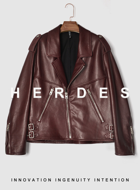 《邢康莉甄选》多色潮流时尚皮衣30675