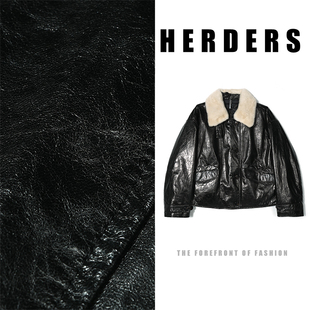 【辰大嗓严选】短款小翻领皮革羽绒服 40349