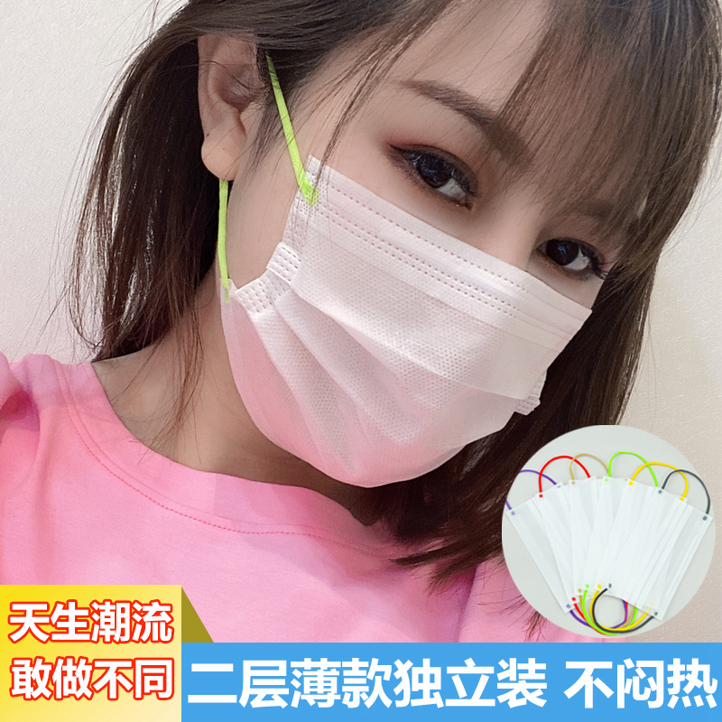 防晒口罩女性高颜值夏季白色薄款透气男潮款女神时尚创意个性网红