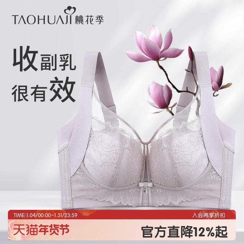 桃花季塑系列调整型内衣女防下垂矫正外扩收副乳聚拢上托蕾丝文胸,女士内衣/男士内衣/家居服,文胸,淘宝优惠券,粉丝福利购,淘宝优惠卷