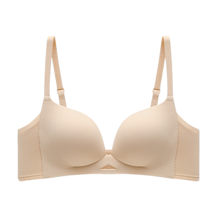 桃花季无痕内衣女小胸聚拢薄款夏季收副乳防下垂平胸显大光面文胸