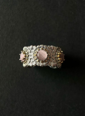 中古蕾丝雕花轻奢个性小众戒指