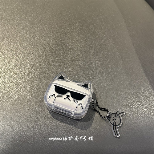 墨镜酷酷小猫咪耳机壳