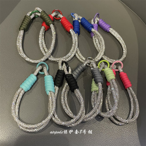 甜美少女心闪闪手机壳挂绳