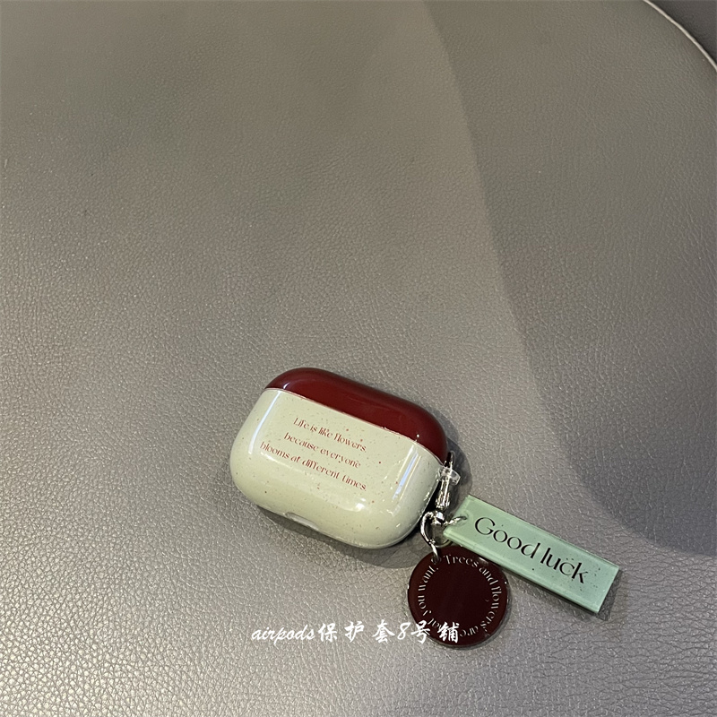 ins韩系绿色油泼墨耳机壳