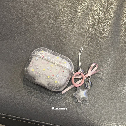 半透流沙雪花星星适用于airpodspro2代3代苹果耳机壳4代保护套
