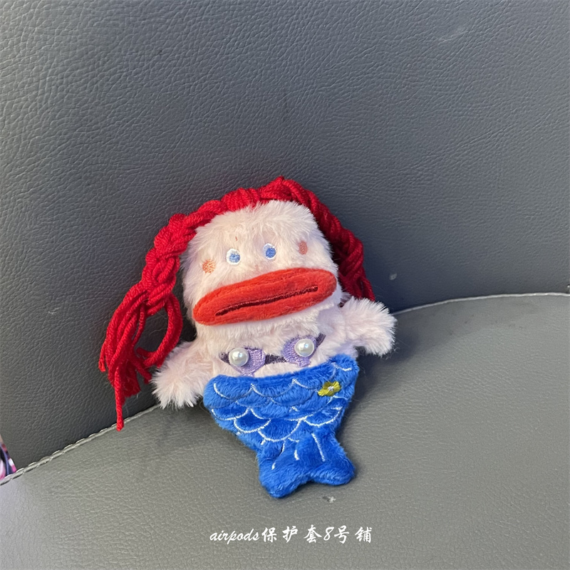 ins毛绒香肠嘴美人鱼耳机壳