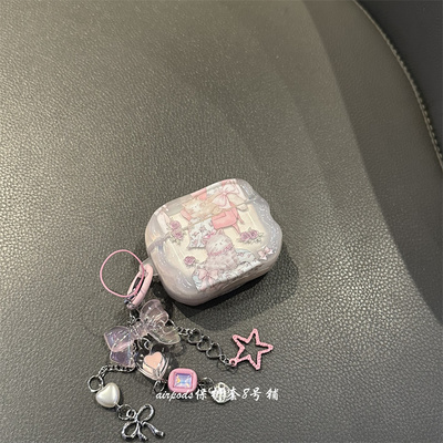 少女心粉色可爱卡通小猫咪耳机壳