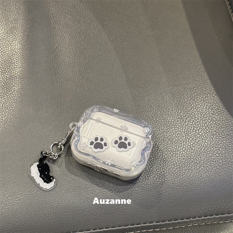 小众可爱雪花脚印适用于airpodspro3代蓝牙保护套苹果4代耳机壳,3C数码配件,耳机保护套,淘宝优惠券,粉丝福利购,淘宝优惠卷