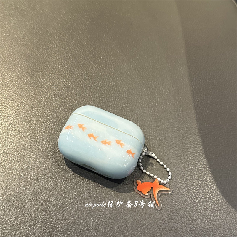 韩系小众可爱金鱼适用于airpods pro1代耳机壳2代3代4