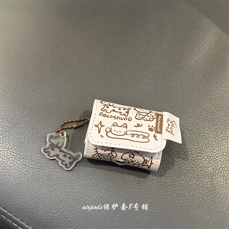 ins复古可爱波点小狗小猫耳机壳