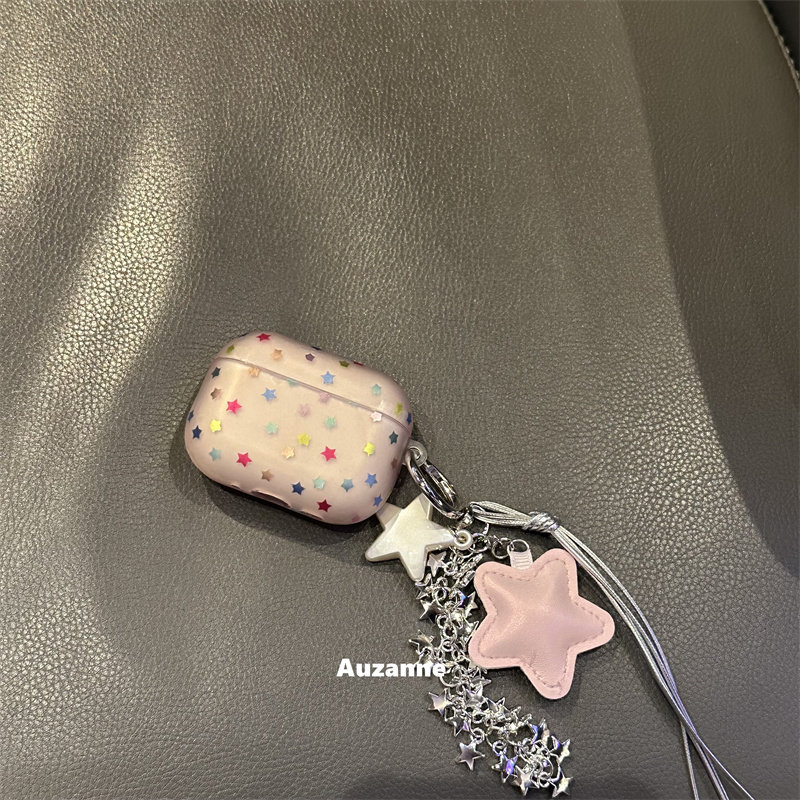 半透少女彩色星星适用于airpodspro2代3代4代蓝牙保护套,3C数码配件,耳机保护套,淘宝优惠券,粉丝福利购,淘宝优惠卷