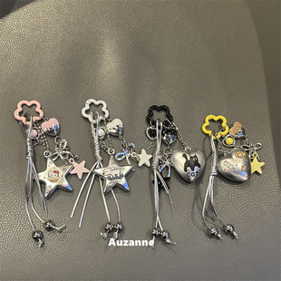 可爱星星小猫小狗适用手机挂链包包车钥匙挂坠airpods耳机壳挂饰