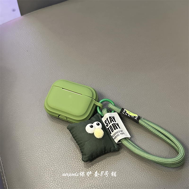 苹果ins墨绿色硅胶耳机壳