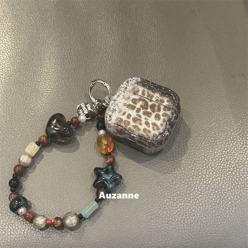 蕾丝边蓝棕耳机壳保护套