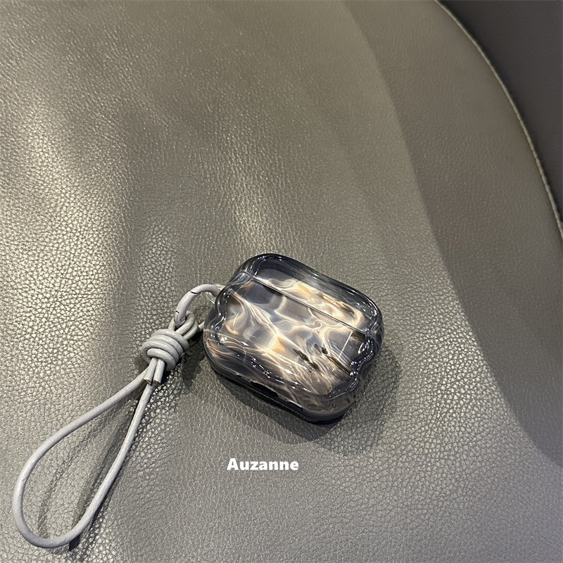 简约灰色水波纹耳机壳保护套