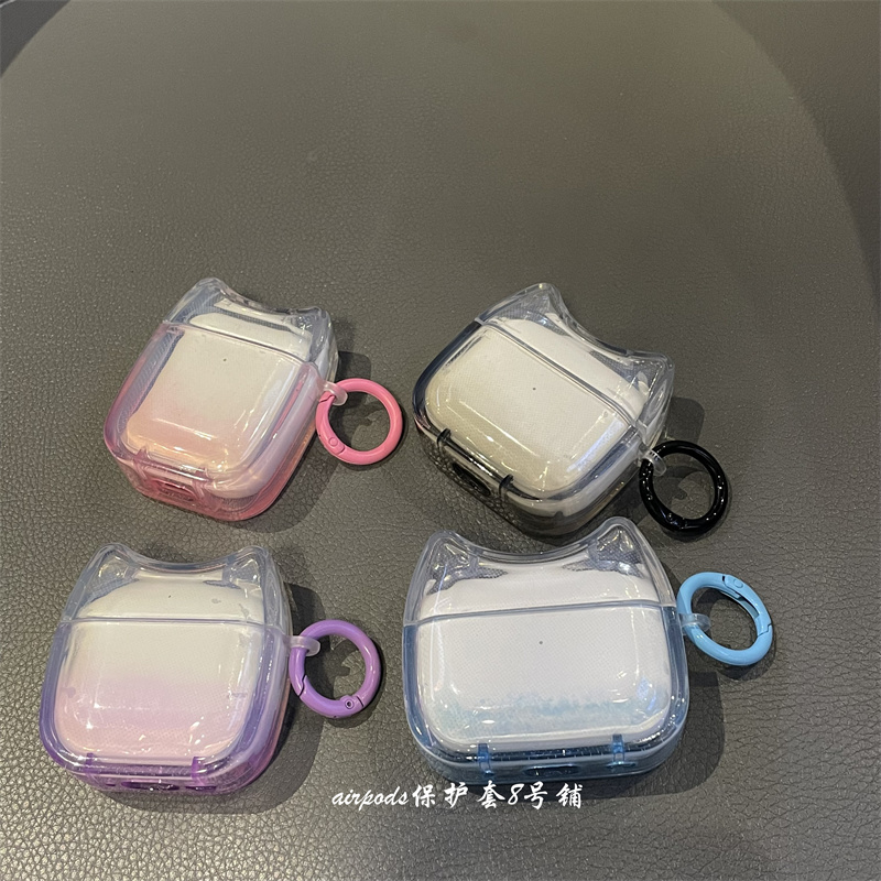 苹果晕染渐变纯色耳机壳