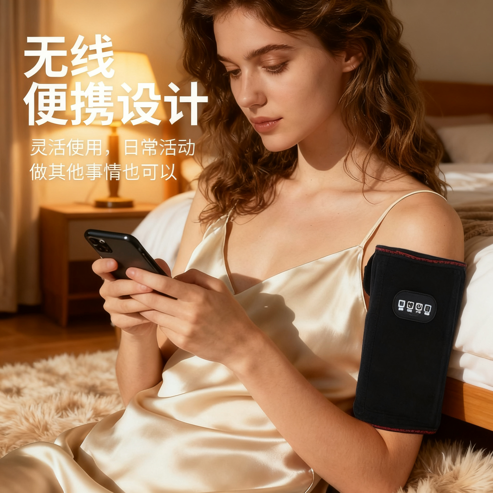中量电动手臂按摩器肌肉酸痛缓解神器肘关节疼痛热敷仪腿部揉捏仪