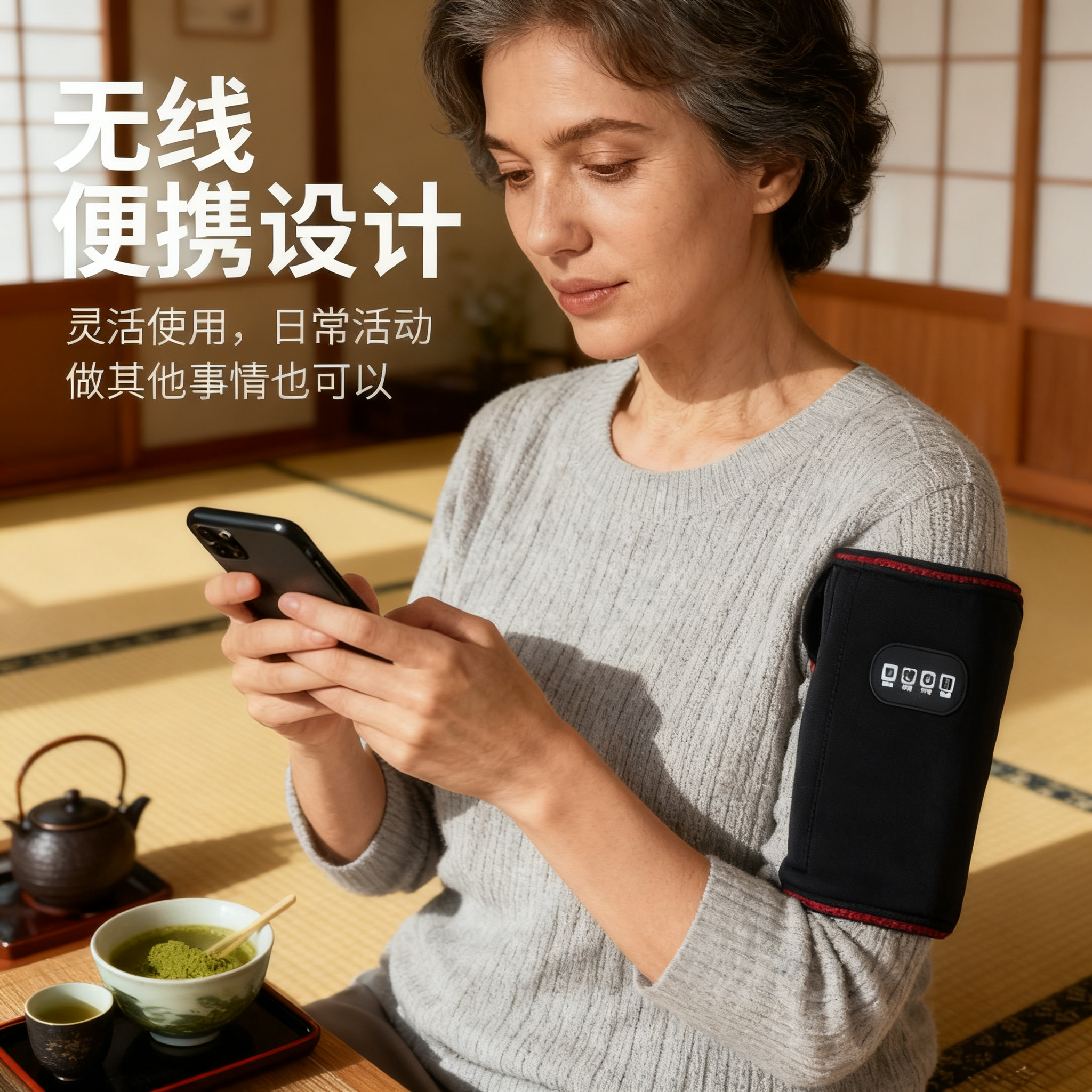 电动手臂按摩器肌肉酸痛缓解神器肘关节疼痛热敷仪腿部揉捏仪
