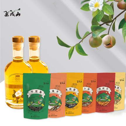 龙成山嫩干豆角日晒长豆角山茶油宿松特产干货大礼包套餐8件3990g