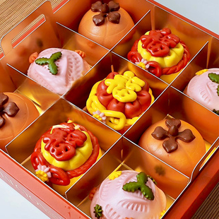 山东特产福袋元宝馒头2kg面食饽饽元宝花样馍馍过年送礼如意花糕