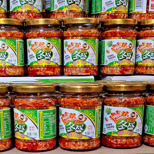 冬盛金针菇瓶装红油香辣拌饭拌面开胃下饭菜咸菜泡菜宿舍零食整箱