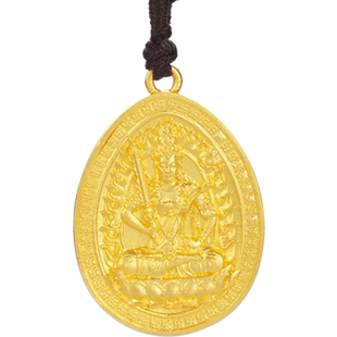 虚空藏菩萨黄金古法吊坠足金999属虎年本命年生肖转运男女款