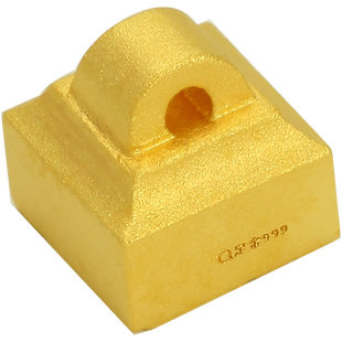 传承系列足金999黄金吊坠名字印章随身金印篆刻书法挂坠个性定制