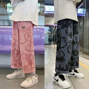 Women Bottoms Loose Streetwear Clothes Pants原宿风学生直简