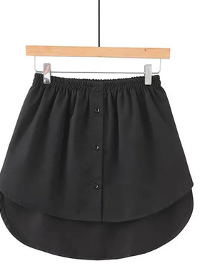 Solid elastic waist casual shirt short skirt纯色松紧腰短裙女