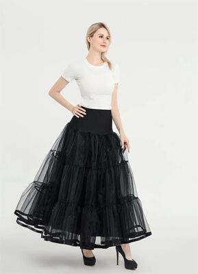 Solid color high waisted mesh puffy skirt 纯色高腰网纱蓬蓬裙