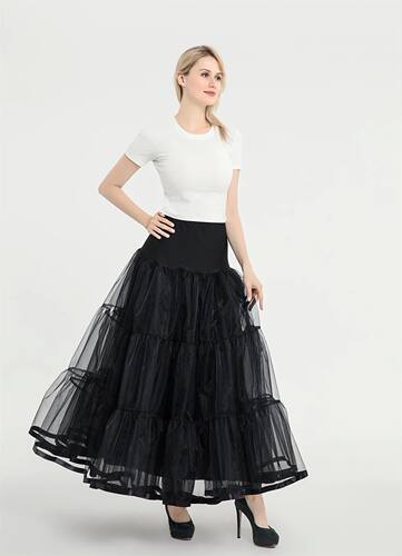 Solid color high waisted mesh puffy skirt 纯色高腰网纱蓬蓬裙