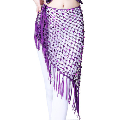Hollow tassel sequin triangular scarf skirt 镂空流苏方巾裙女