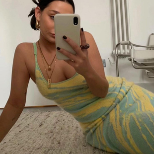 Fashion Women Spring Dress Bodycon Strap Sexy Knit