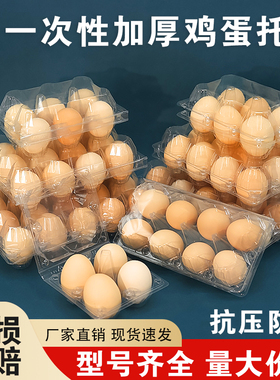 一次性塑料透明鸡蛋托鸡蛋包装盒超市土鸡蛋盒蛋类托盘防摔抗压