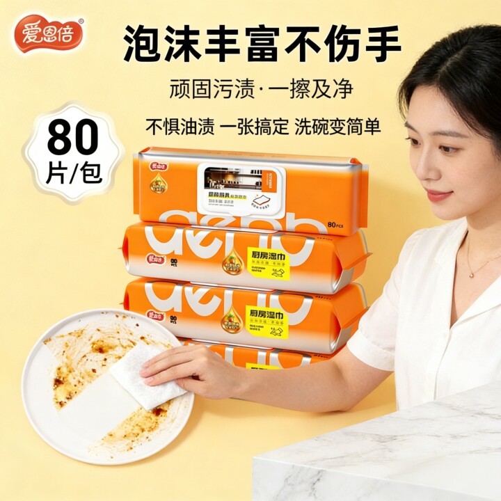家用清洁厨房用纸专用纸一次性洗碗布去油去污加大加厚懒人抹布