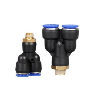 XPX8 气动快插接头外螺纹Y型三通气管快速接头PX4