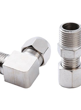 卡套PCa直通铜镀镍1分2分3分4卡 6/8/10/12卡铜管铝塑管钢管直接