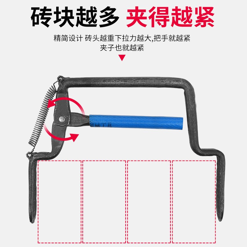 砖夹子加粗搬砖钳红砖头多功能y大力可调卡子工地用装砖夹工具神