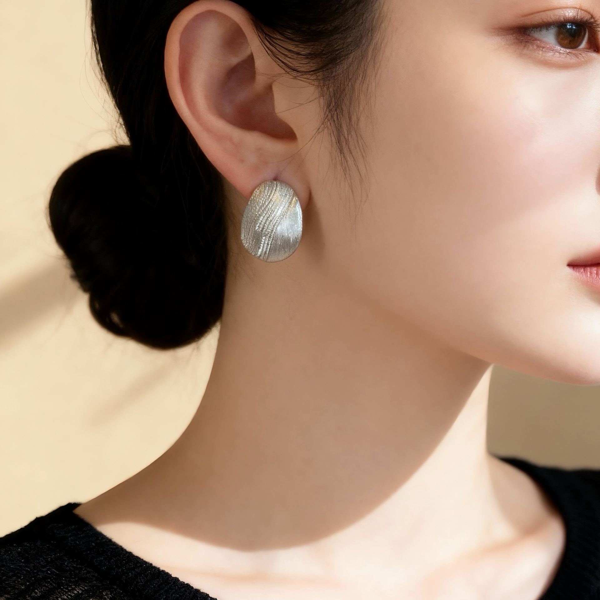 古熙西s925银复古简约耳环