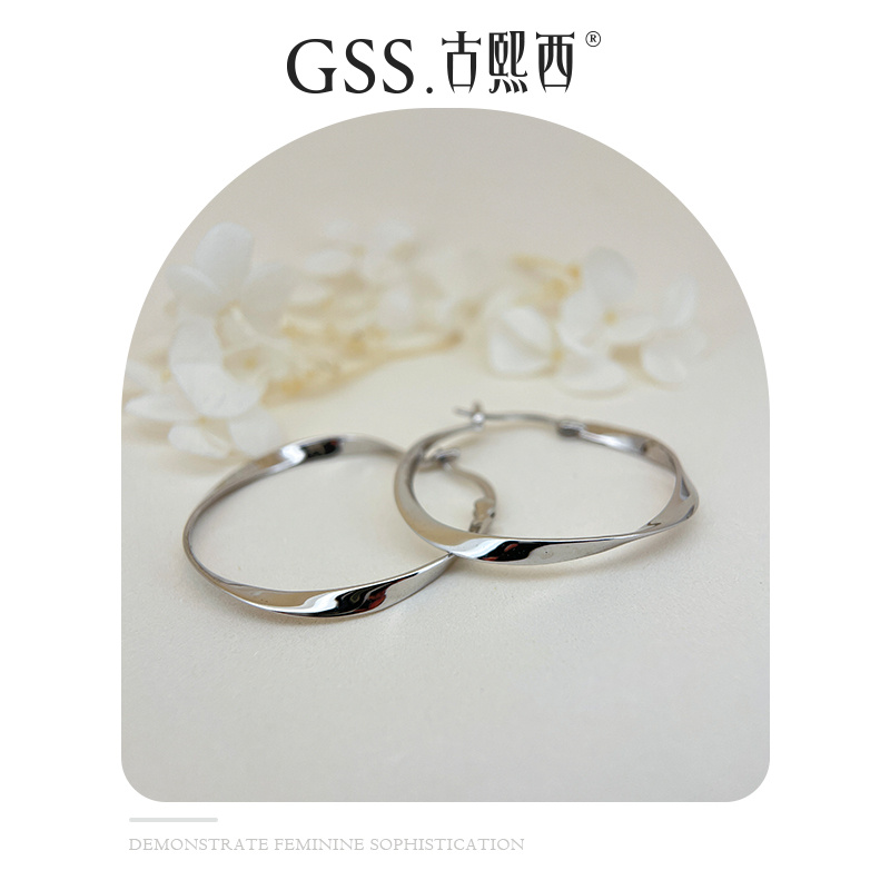 大圈圈耳环古熙西925银百搭通勤