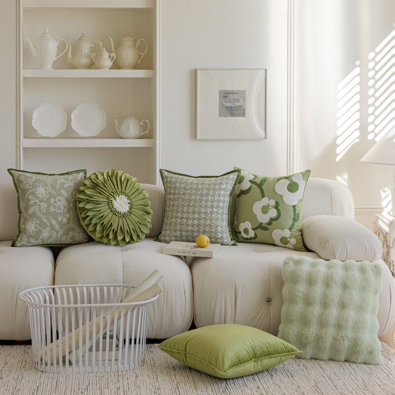 雅梵林北欧ins田园花朵沙发抱枕