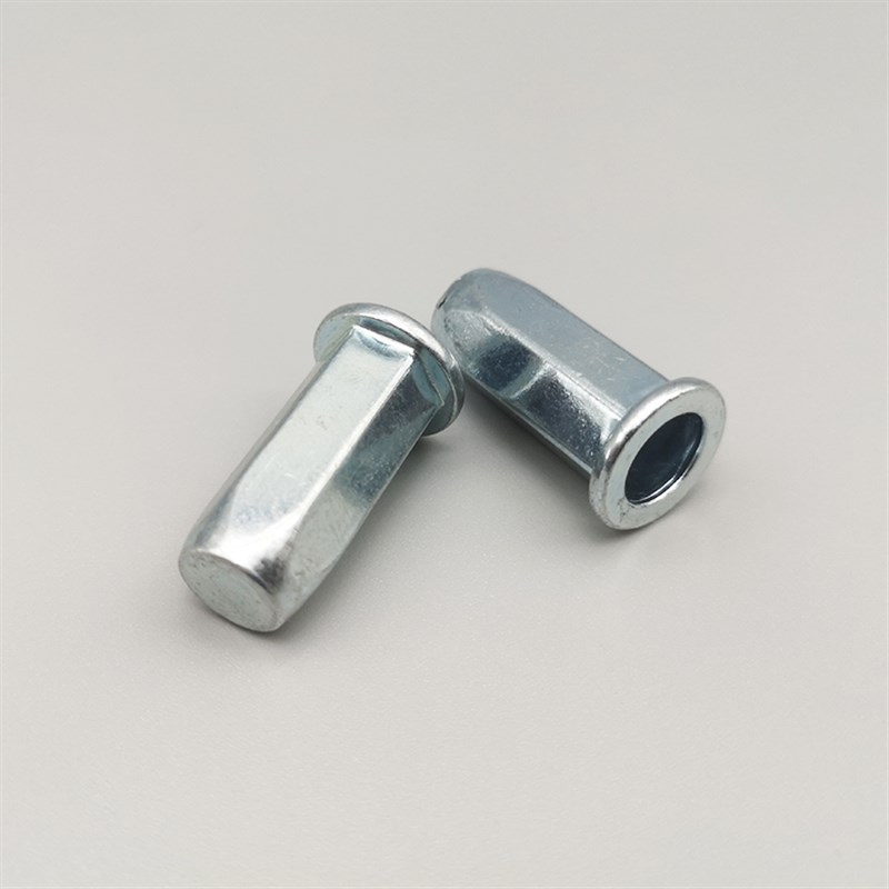 平头全六角盲孔防水封闭拉铆螺母六方拉母m4m5m6m8m10m12镀锌蓝白