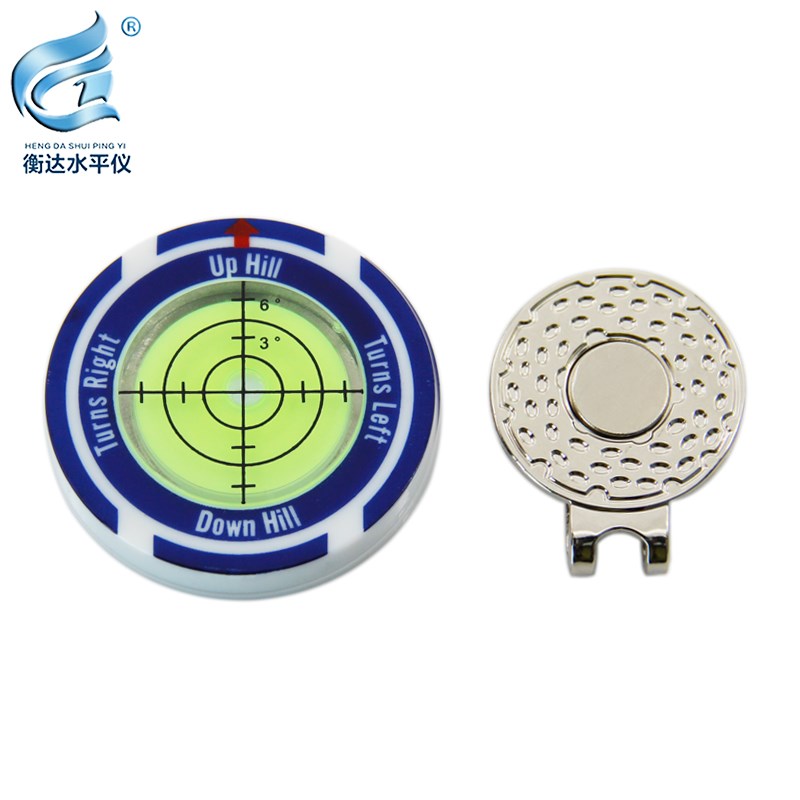 高尔夫万向水平仪带磁性水准仪4y005高精度便携式帽夹水准泡水平