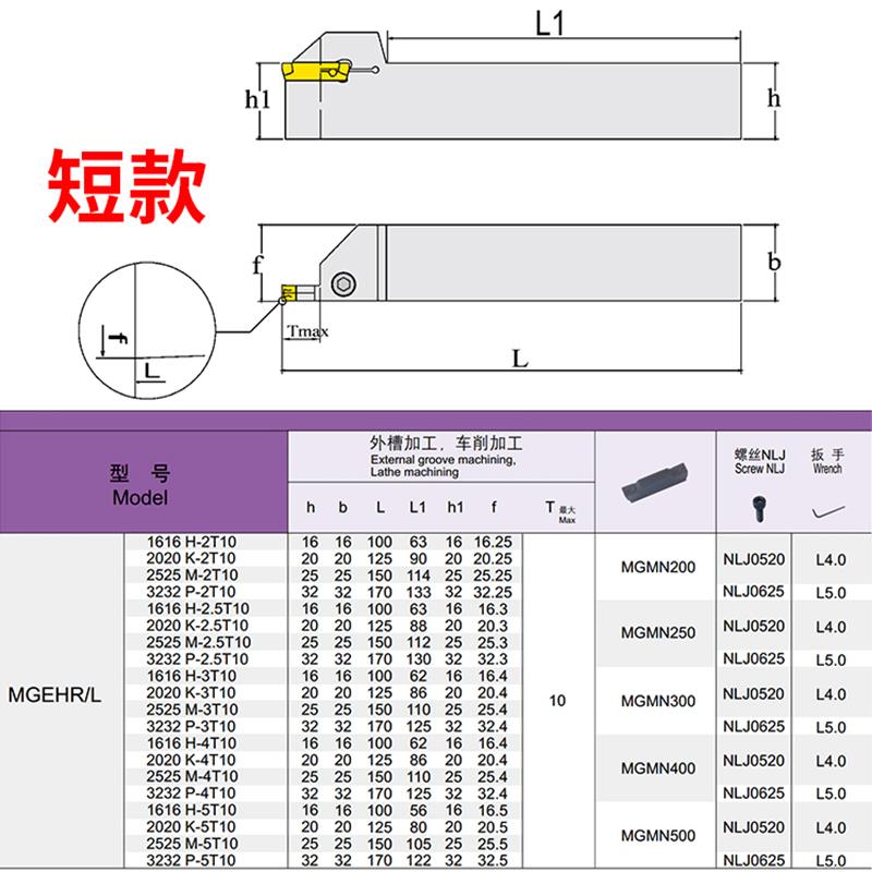 切断刀加深外圆割刀杆MGE